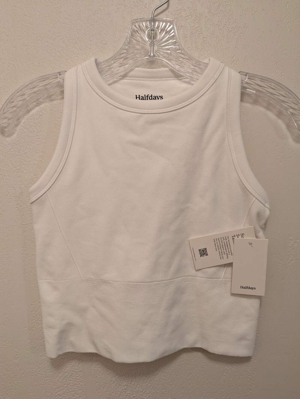NWT! Halfdays Sunn Seamless Tank, White (SIZE SMALL)